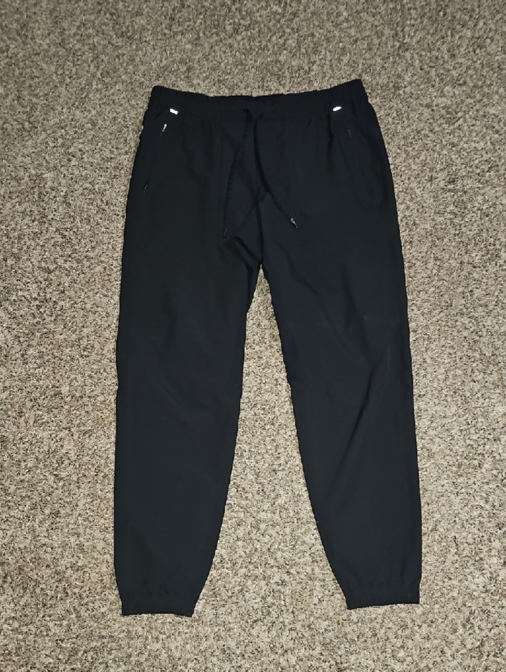 Lululemon Mens Black Joggers, Sz Large!! Reflective. 28" Inseam